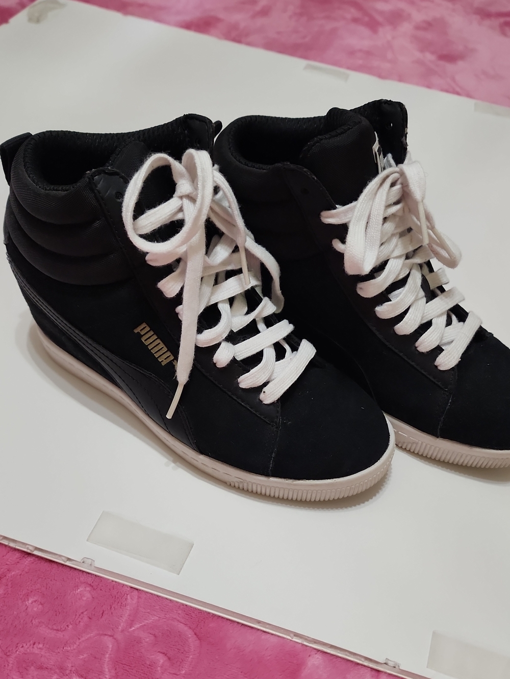 Puma Women’s Black Hidden Wedge Sneakers